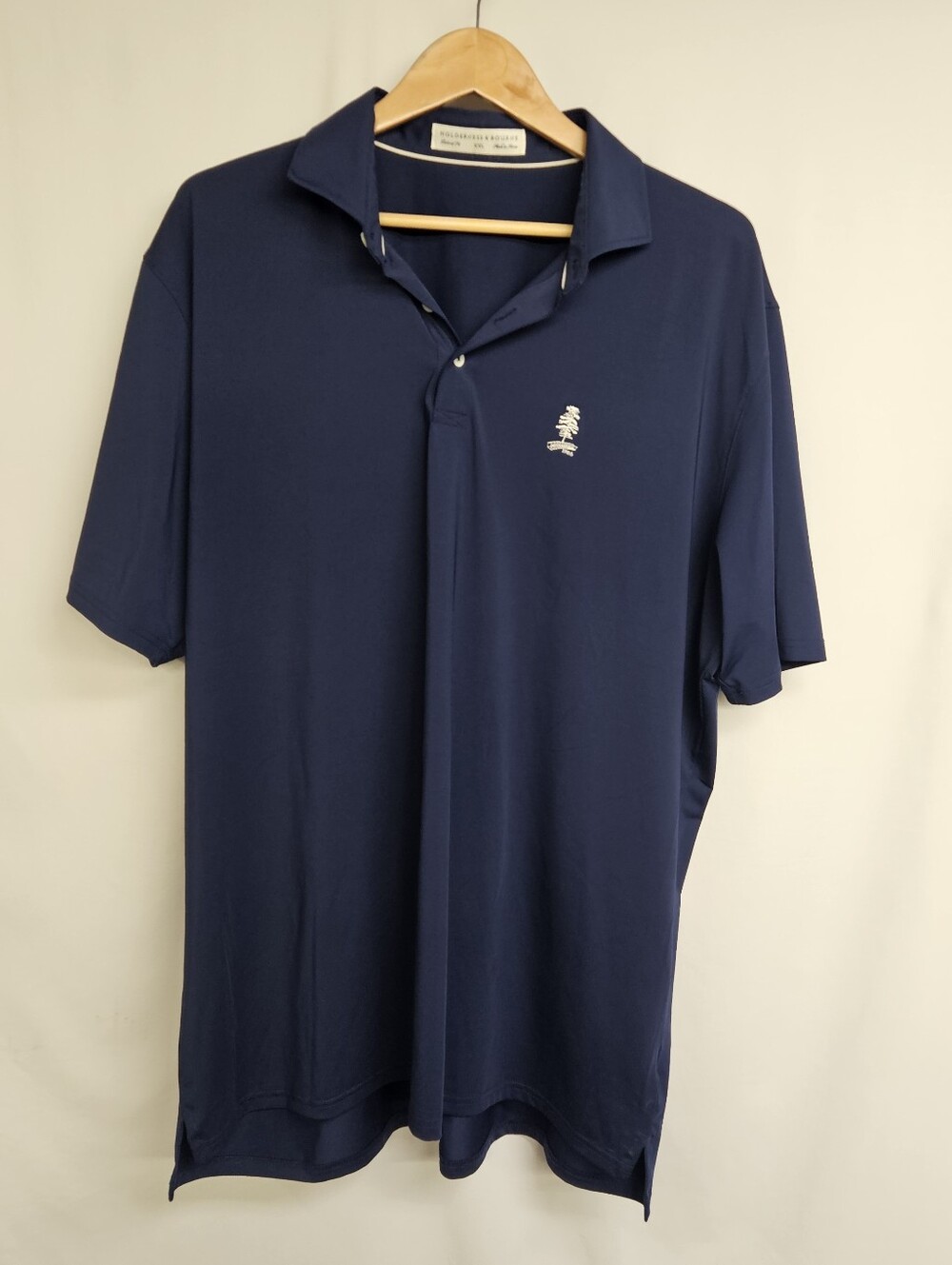 Holderness & Bourne Polo Men XXL Blue The Scott Shirt Short Sleeve Golf *LOGO